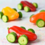 Fun and easy vegetable cars - perfect for car themed party food for kids