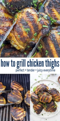 pinterest image for How to Perfectly Grill Chicken Thighs