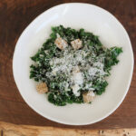 Kale Caesar Salad with Maple Pepper Tempeh vegan