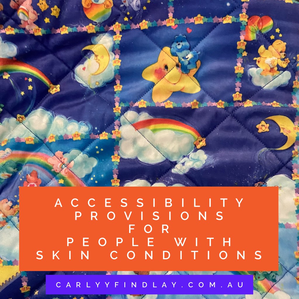 Accessibility provisions for people with skin conditions 