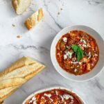 Cannellini Beans in Tomato Sauce with Baked Courgette & Feta Cheese – Nics Nutrition