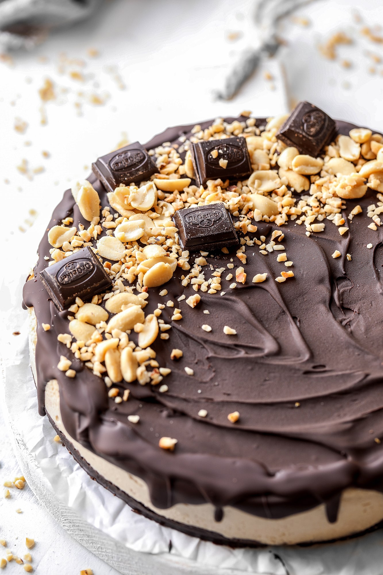 Vegan Snickers Cheesecake - Nadia's Healthy Kitchen