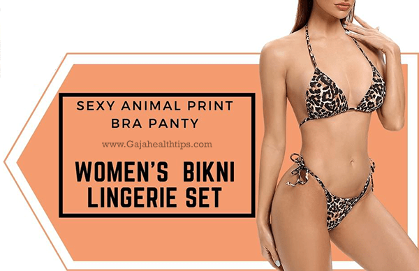 5 Sexy Animal Print Bikini Bra Panty Lingerie Set for Women
