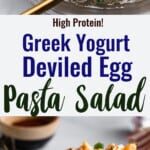 Devilled Egg Pasta Salad collage photo