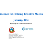 Guidelines for Holding Effective Meetings