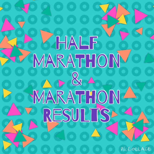 Half Marathon & Marathon Results — Weight Off My Shoulders