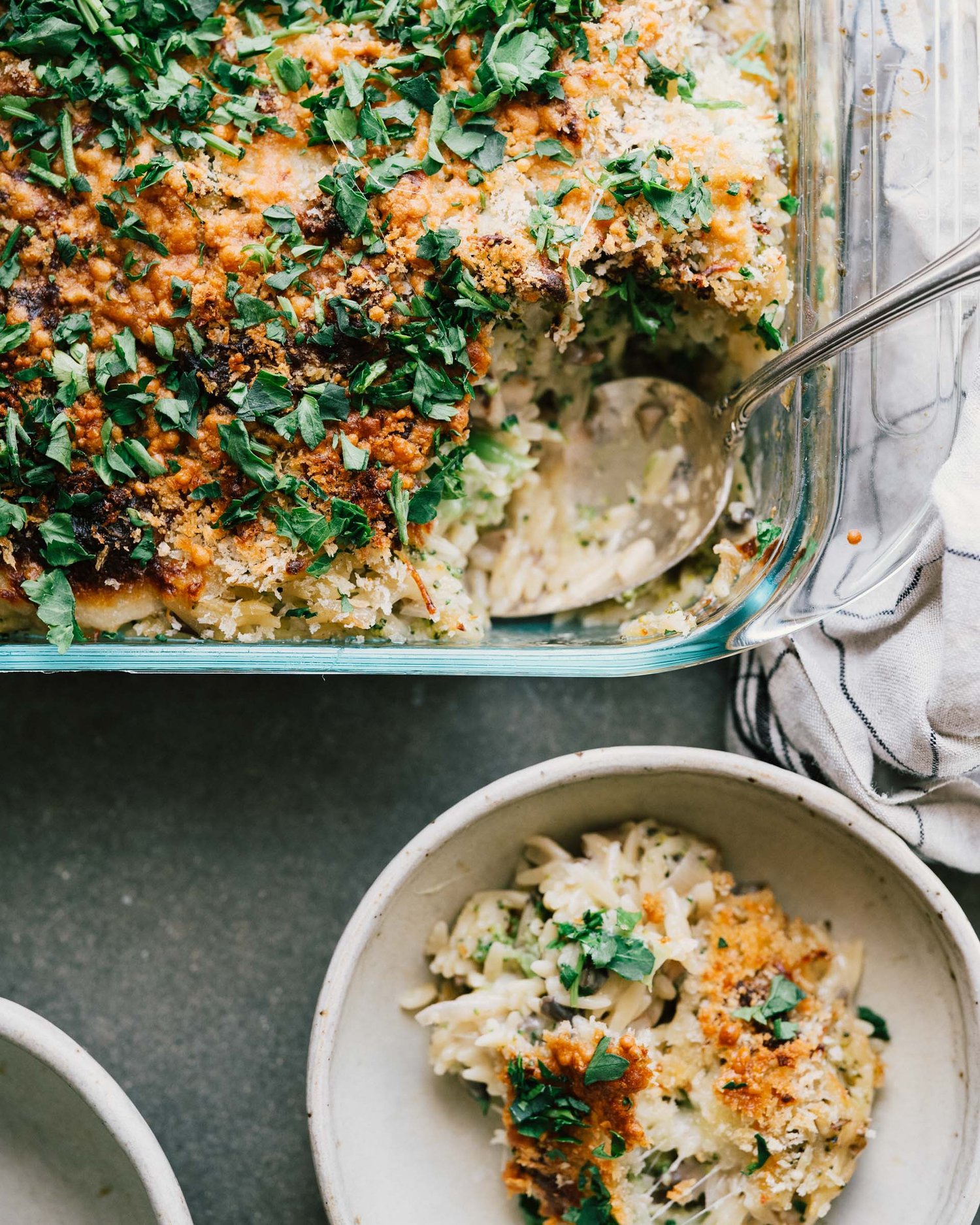 BROCCOLI MUSHROOM ORZO BAKE — Sprouted Kitchen