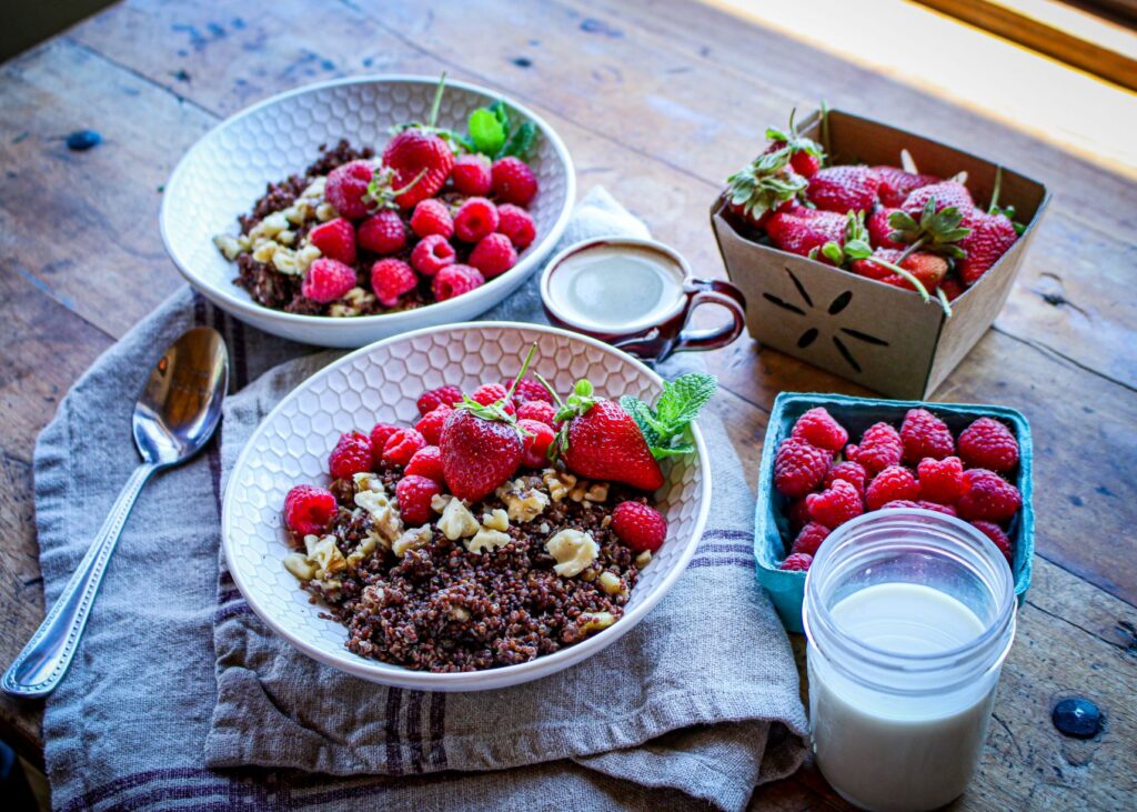 Red Quinoa Berry Breakfast Bowl