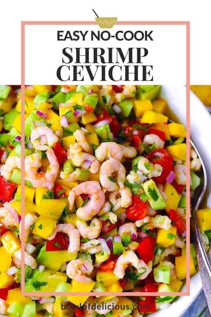 Pinterest image for Shrimp Ceviche.
