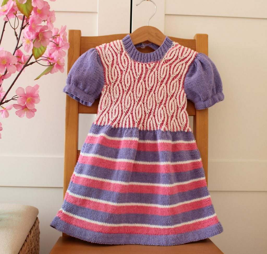 Carnival Baby Dress Knitting Pattern, Learn Brioche!