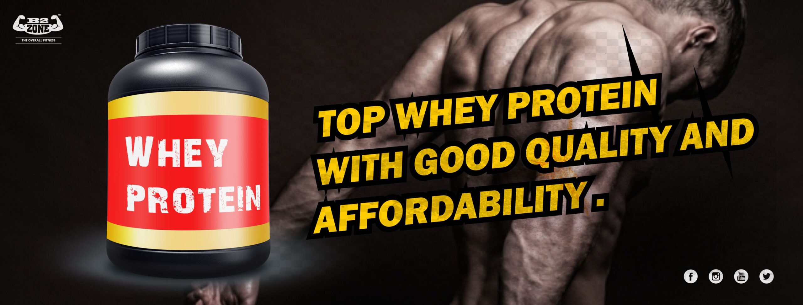 Top Indian whey protein with good quality and affordability. -