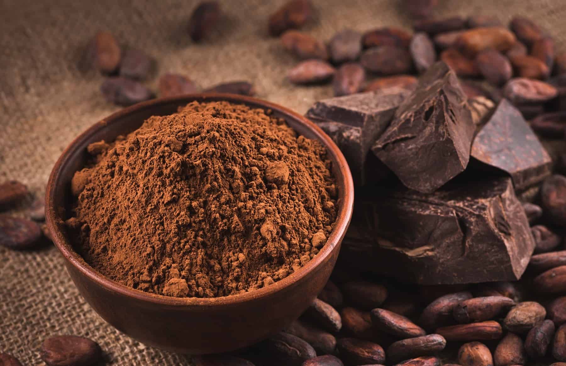 homemade chocolate cacao beans