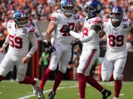 New York Giants updated depth chart