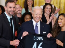 For the first time, White House welcomes National Women's Soccer League champions