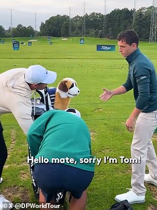 Tom Holland introduces himself to Rory McIlroy