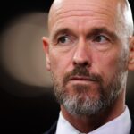 Erik ten Hag, manager of Manchester United,  during the UEFA Europa League 2024/25 League Phase MD1 match between Manchester United and FC Twente a...