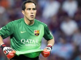 Claudio Bravo, durante su etapa en el Barcelona (Foto: EFE).