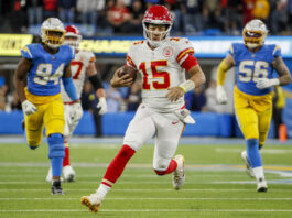 NFL scores, results: Chiefs fend off Chargers as Jayden Daniels leads Washington to blowout win