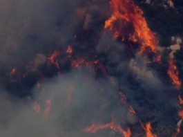 Line Fire burns in San Bernardino County as it remains 83% contained, no structures threatened