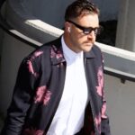 Travis Kelce Wears Floral Jacket at Kansas City Chiefs Game in Los Angeles