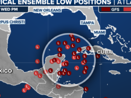 Budding tropical threat in Gulf of Mexico sorts into four scenarios