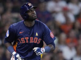 Yordan Alvarez updates condition of sprained right knee