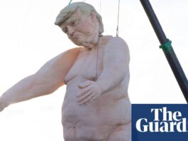 Nevada Republicans dismiss 43ft nude Trump effigy as ‘deplorable’ | Donald Trump