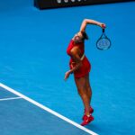 Aryna Sabalenka in action ahead of the WTA Beijing Open.